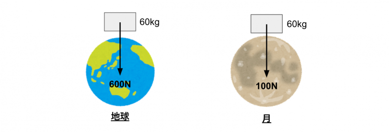 地球と月の重力